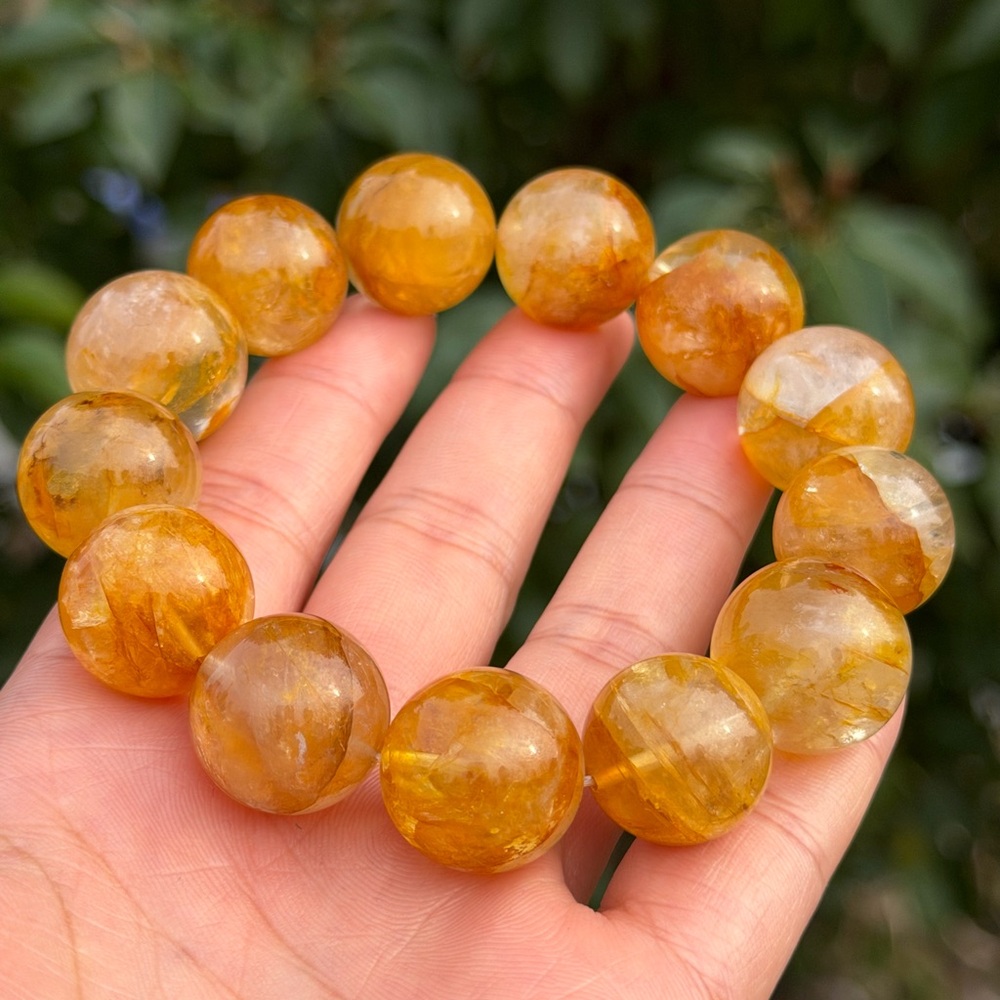 18mm stretchable chunky‎ golden healer bracelet 1092